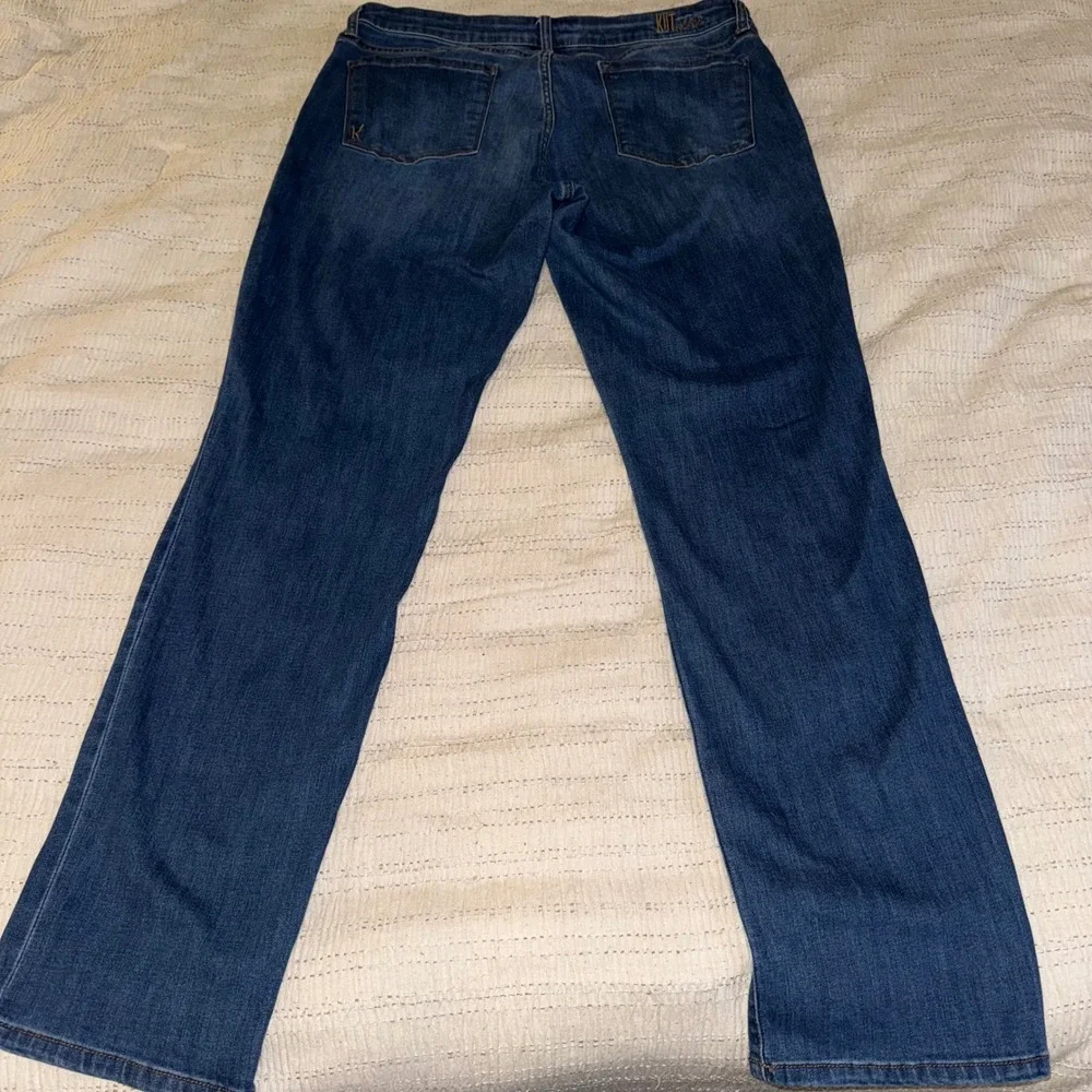 KUT from the Kloth Carrie Boyfriend Jeans‎ Medium Wash Blue Denim Size 14
